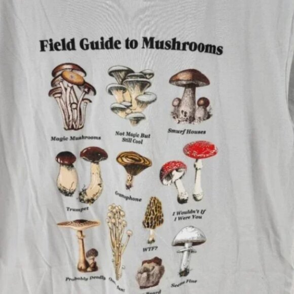 Headline Unisex Field Guide To Mushrooms Short Sleeve Tee - L - Picture 4 of 6